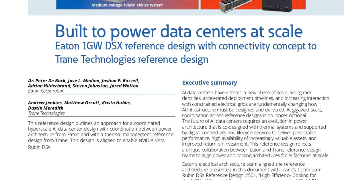 Built to power data centers at scale